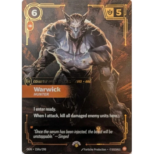 Warwick – Hunter (159a/298)