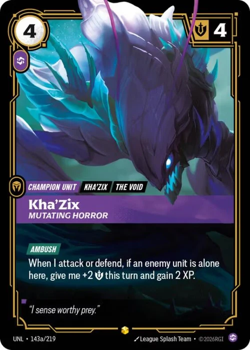 Kha’Zix – Mutating Horror (Alternate Art) (143a/219)