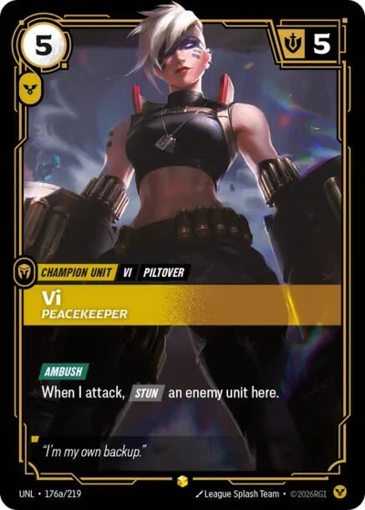 Vi – Peacekeeper (Alternate Art) (176a/219)