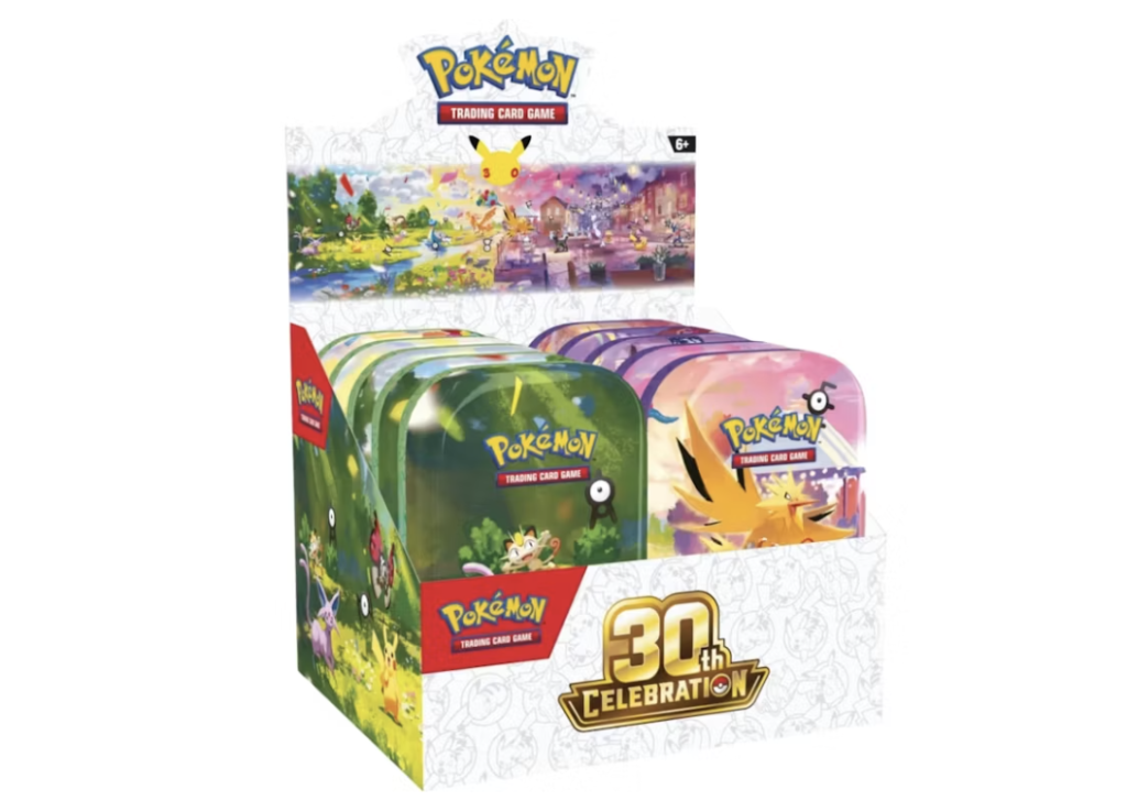 Pokémon 30th Celebration Mini Tin Display