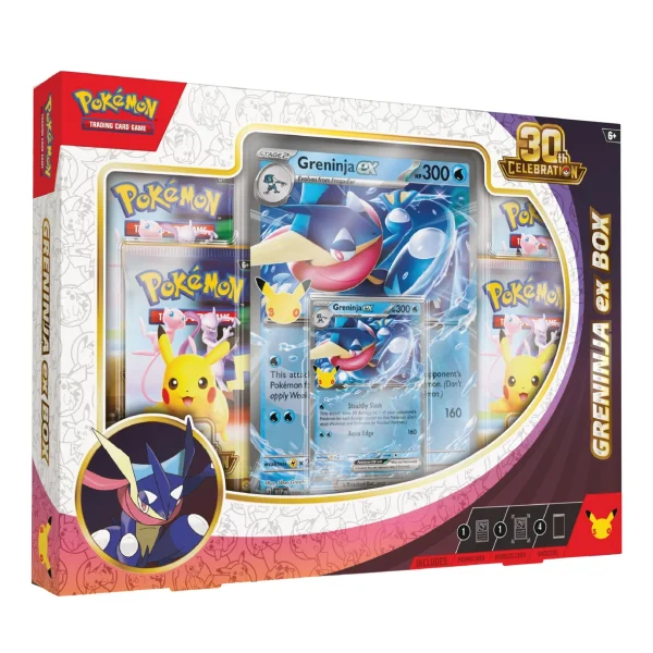 Buy 30th Celebration Greninja ex AU – Greninja ex Box with promo and 4 booster packs