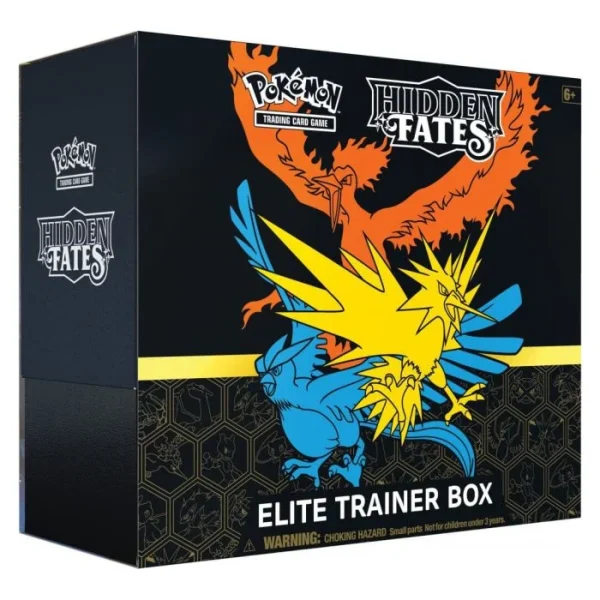 Buy Hidden Fates ETB Australia - sealed English Pokemon Hidden Fates Elite Trainer Box with Legendary Birds artwork